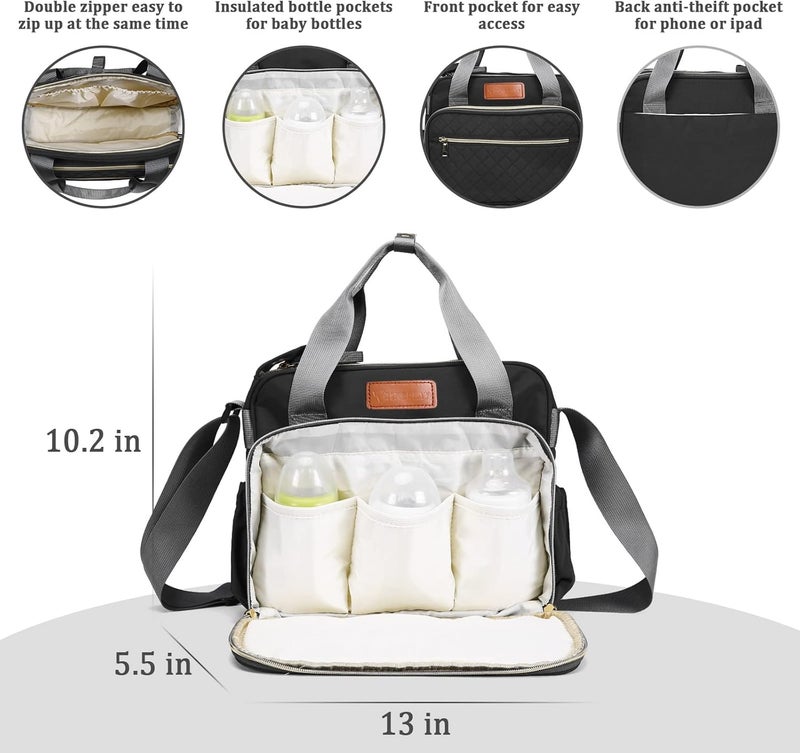 TRENDPLAY Small Diaper Bag Tote for Girls Baby Nappy Bag - Travel&Outdoor Stroller Organizer Cute Diaper Maternity Bag for Mom Daddy - Image 2